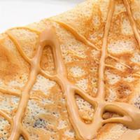 The Pb&J Crepe · Iconic PB&J, but now in a crepe - Filled with organic peanut butter. and jelly.