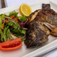 Peters Fishers · Flaky white meat, ordered as a whole or fillet. Char-grilled or lightly pan-fried.