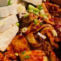 Tofu & Kimchi With Pork · No-meat option is also available.
Fermented handmade kimchi enhanced in the flavors of pork ...