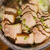 Bossam · Boiled Pork Slices with Radish Salad & Cabbage Wraps

