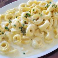 Alfredo Sauce · Rich Cream Sauce, Parmesan Cheese and Parsley. Your Choice of Penne, Rigatoni, Spaghetti, Fe...