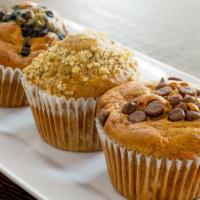 Muffins · 100% organic, vegan, gluten-free options available. Sweetened with raw agave.