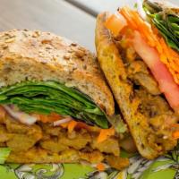 Sweet & Sour Seitan · Vegan. 100% organic. Homemade citrus carrot marinated with baby spinach, shredded carrots an...