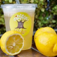 Lemonade In The Raw · 100% organic. Lemon, H2O, agave and aloe vera.
