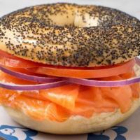 Classic Bagel & Lox Sandwich · Gaspe Nova and your choice of cream cheese on a bagel or bialy. Sorry, no toasting.