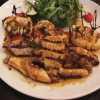Grigliata Mista Dinner · Grilled calamari, octopus, shrimp, swordfish, extra virgin olive oil and lemon.