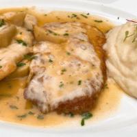 Chicken Francese Dinner · Served with house-made mashed potatoes.