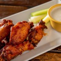 Buffalo Wings · Choice of sauce served with bleu cheese dressing.