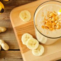 Hurricane Smoothie · Healthy blend with whey protein, frozen yogurt, peanut butter, banana, and soy milk.