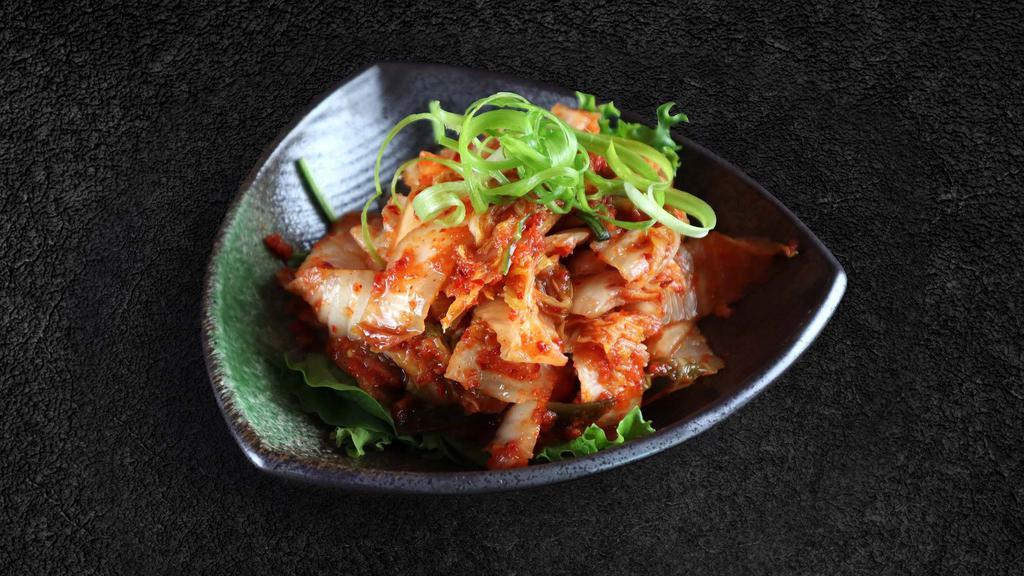 Kimchi · Vegetarian. Spicy. Homemade spicy pickled Napa cabbage.
