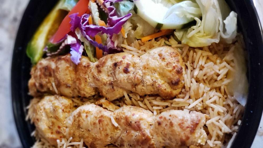 Chicken Breast Kebab · Chunks of boneless chicken breast marinated in fresh grated spices and herbs.