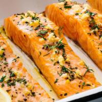 Baked Salmon · Choice of grilled, Cajun or fried salmon season to perfection, serve with mashed potatoes, f...