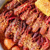 Crawfish (1 Lb) · 1 lb. from gulf region mississippi river. one pound of seafood is automatic comes with 1 cor...