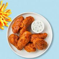Mango In The Night Habanero Wings · Fresh chicken wings breaded, fried until golden brown, and tossed in mango habanero sauce. S...