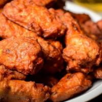Wings 6Pcs Small, 12Pcs Large · Most popular. Served with blue cheese.