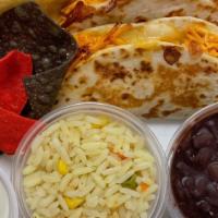 Kids Quesadillas Meal · 2 Quesadillas (Corn or Flour Tortilla, Choice of Cheese, Chicken Tinga, Pork Carnitas, Beef ...