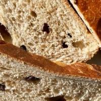 Cinnamon Raisin Bread (Saturday & Sunday Only) · Fluffy white sweet bread loaded with cinnamon, sugar, and raisins.