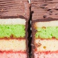 Rainbow Cookies · Classic New York rainbow cookies filled with jam, marzipan, and layers of rainbow sponge cak...