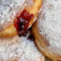 Sufganiyot Donut · Our favorite seasonal donut, here for Hanukkah! Pillowy yeasted donuts hand-filled with jell...