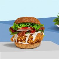 Bae'Con Of Guac Chicken Sandwich · Crispy fried chicken, sliced avocado, crispy bacon, lettuce, tomatoes, and house mayo. Serve...
