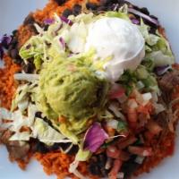 Eddie'S Burrito Bowl · Rice, Black Beans, Lettuce, Pico De Gallo, Mixed Cheese, and your choice of protein wrapped ...