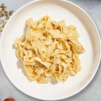 Your Very Own Fettuccine · Fresh fettuccine cooked with your choice of sauce and toppings!