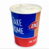 Quart Dq Soft Serve · Available in Vanilla, Chocolate, or Twist.
