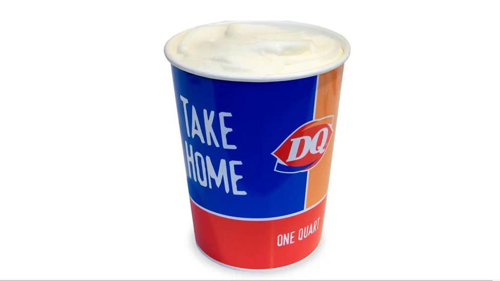 Quart Of Frozen Dq® Soft Serve · Quart of Frozen DQ  - Perfect for your home freezer! Available in Chocolate or Vanilla.  Sorry, Twist is not available.