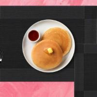 Classic Pancakes · Fluffy pancakes cooked with care and love served with butter and maple syrup. Served in pairs.