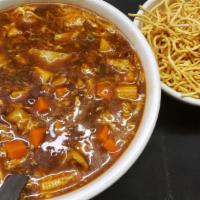 Hot And Sour Soup · Spicy. With fried noodle. Hot and spicy.