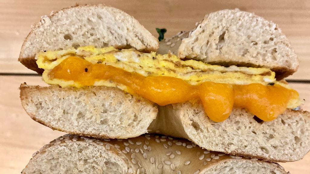 Bagel Egg & Cheese · Choice of Bagel, Two Eggs, & Cheddar Cheese