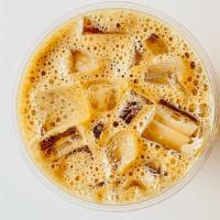 Lavender Cold Brew · Chicory infused coffee with Milk, Sweetened with Lavender, Rich Bold & Iced.