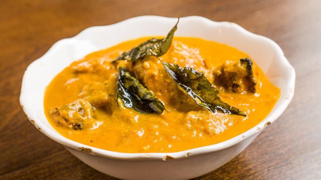 Malabar Salmon · Mustard leaves curry.
