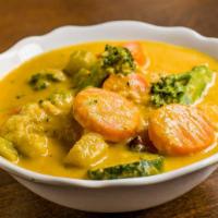 Navrattan Korma · Mixed vegetables in a creamy sauce.