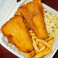 Fish Fry  (Everyday) · 12 oz. Beer Batter Cod  with 2 Sides and Bread