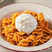 Fusilli Bolognese · Homemade fusilli pasta, tossed in our own pork/beef Bolognese that includes grated parmesan ...
