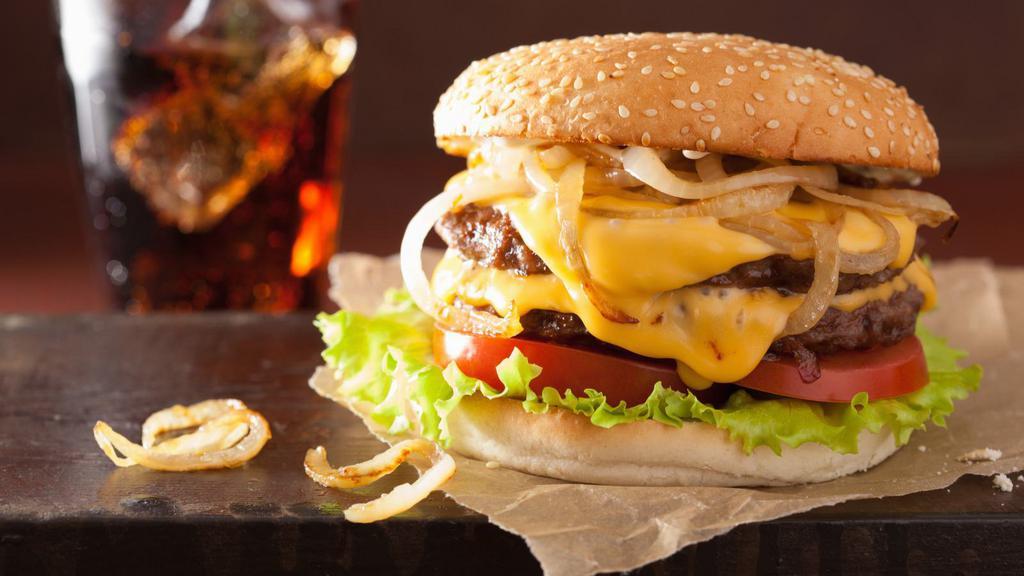 The Double Cheeseburger · Double the meat & cheese!