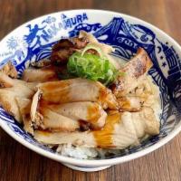 Jidori Donburi · jidori grilled chicken with sweet soy sauce over rice