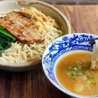 Tokyo Tsukemen (Dipping Ramen) · Double portion of chewy noodles topped with chashu pork, menma (bamboo shoot), and spinach. ...