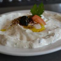 Haydari · Creamy Greek yogurt mixed with fresh garlic, fresh dill, walnuts and olive oil.