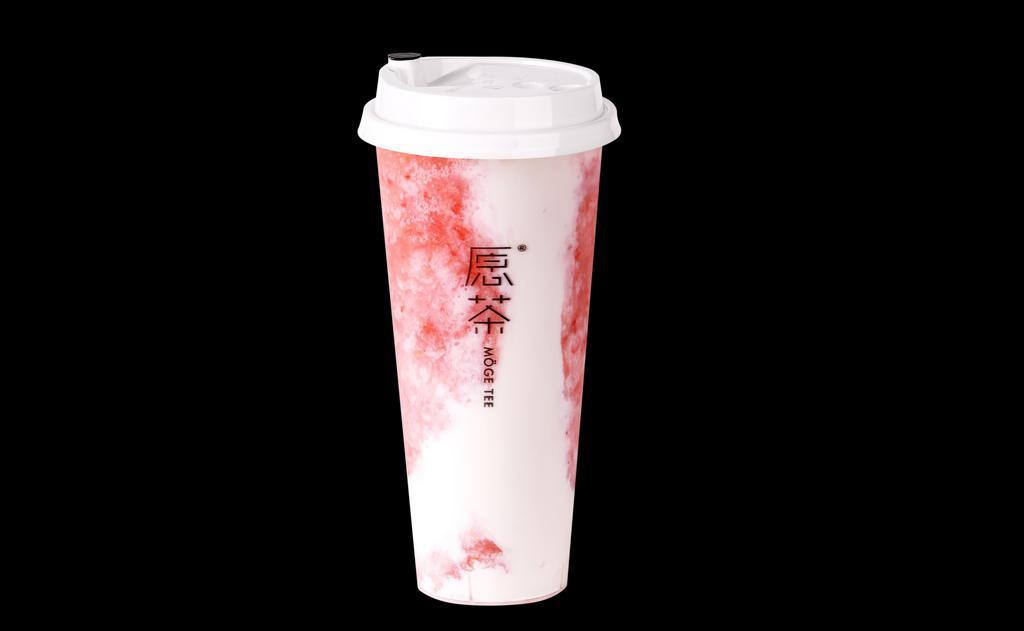 Cheese Foam Strawberry Tea / 芝士草莓茶 · Made with fresh raspberry and blueberry. combine with green tea and cheese foam on top  / 采用新鲜甜美的覆盆子、蓝莓和清新绿茶制作而成并加入了咸甜绵柔的芝士奶盖