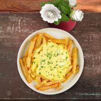 Melt Away Cheese Fries · Idaho potato fries cooked until golden brown and garnished with salt and melted cheddar chee...