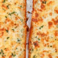Garlic Bread With Mozzarella · Garlic bread with fresh garlic olive oil parmesan cheese and parsley with mozzarella