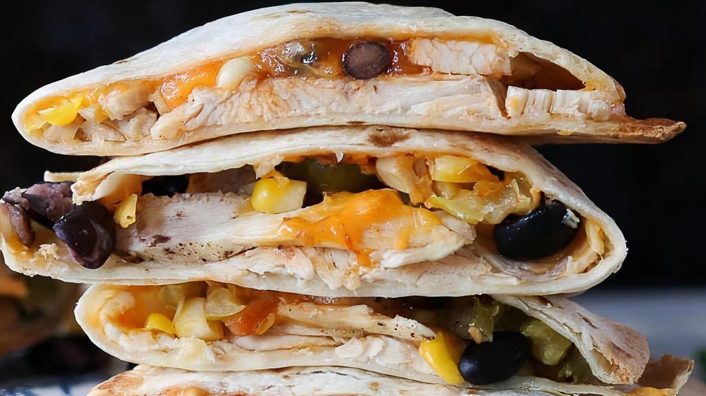 Chicken Quesadillas · 3 CHEESE Quesadilla, delicious chicken