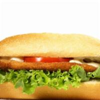 Chicken Cutlet & Gravy Hero Sandwich · Hot Hero sandwich made with Chicken cutlet, mushrooms, onions, and mozzarella in Brown gravy.