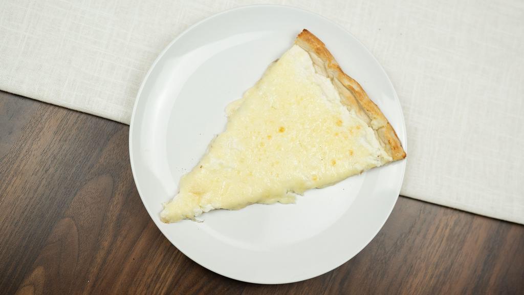 White Pizza · Parmesan, mozzarella and ricotta cheese with fresh garlic.