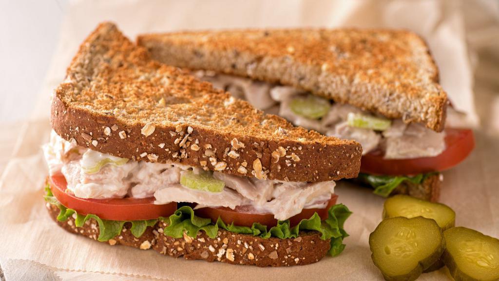 Tuna Sandwich · Delicious sandwich made with Fresh Tuna Fish, celery, lettuce, tomato & Mayo, served on customer's choice of bread.