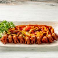 Sausage · Japanese sausage and green peppers with sweet & sour sauce.