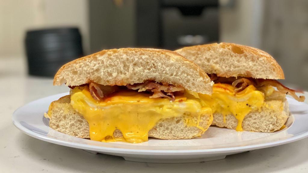 Breakfast Sandwiches · All egg sandwiches made with two eggs with a choice of roll or wrap.