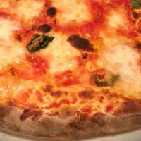 Margherita · Tomato Sauce, Fresh Mozzarella, Bsil